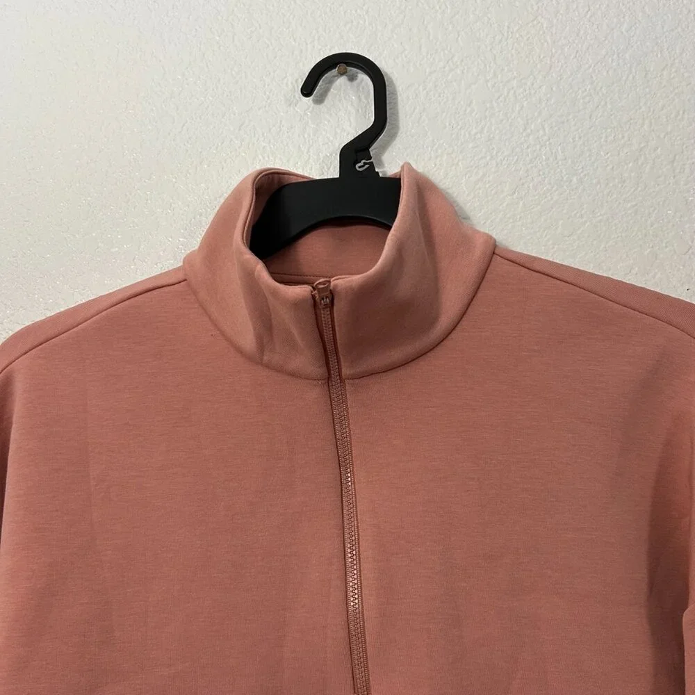 Calia Soft Scuba Golf 1/4 Zip Crop Pullover Top Sweatshirt - Picture 4 of 11